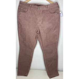 NWT Old Navy Rockstar Super Skinny Corduroy Pants Dusty Rose High Rise Petite 14
